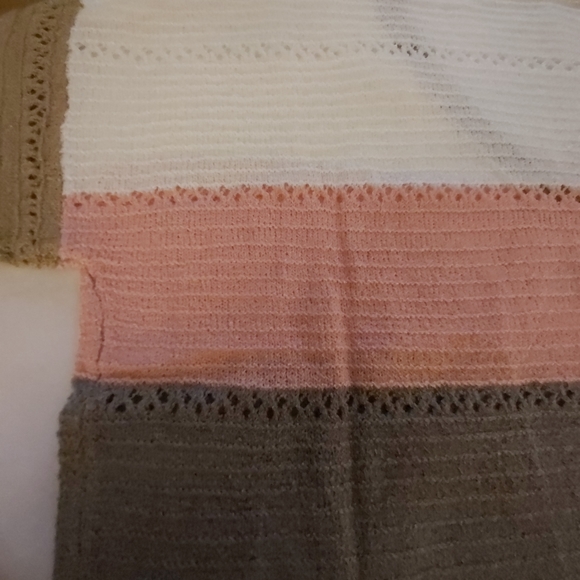 062. Multicolor Color Block Deep V Neck Wrap Sweater  Size M - Picture 12 of 14